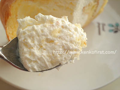 ケーキの生クリーム部分